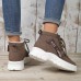 Women's Winter high top sneakers, Casual Lace Up Plush Lined Boots, Comfortable Side Zipper Short Boots Women's Winter high top sneakers, Casual Lace Up Plush Lined Boots, Comfortable Side Zipper Short Boots