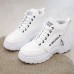 Women's Plush Lined Sneakers, Winter Warm Lace Up High Top Ankle Boots, Thermal Outdoor Shoes Women's Plush Lined Sneakers, Winter Warm Lace Up High Top Ankle Boots, Thermal Outdoor Shoes