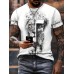 Stylish Cross & Lion Pattern Print Men's Comfy Chic T-shirt, Graphic Tee Men's Summer Outdoor Clothes, Men's Clothing, Tops For Men, Gift For Men Stylish Cross & Lion Pattern Print Men's Comfy Chic T-shirt, Graphic Tee Men's Summer Outdoor Clothes, Men's Clothing, Tops For Men, Gift For Men