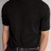 Solid Color Men's Short Sleeve Turtleneck Stretch Comfy T-shirt, Summer Streetwear Solid Color Men's Short Sleeve Turtleneck Stretch Comfy T-shirt, Summer Streetwear