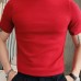 Men's Shirred Solid Color Slim Fit Casual Short Sleeve Tee, Men's Clothing Men's Shirred Solid Color Slim Fit Casual Short Sleeve Tee, Men's Clothing