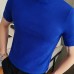 Men's Shirred Solid Color Slim Fit Casual Short Sleeve Tee, Men's Clothing Men's Shirred Solid Color Slim Fit Casual Short Sleeve Tee, Men's Clothing